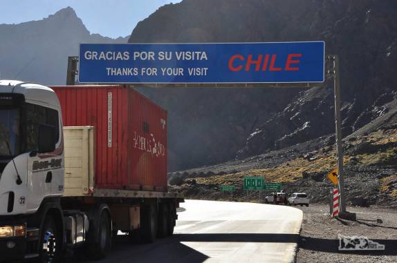 Em Portillo, já cruzando os Andes, deixando o Chile rumo à Argentina